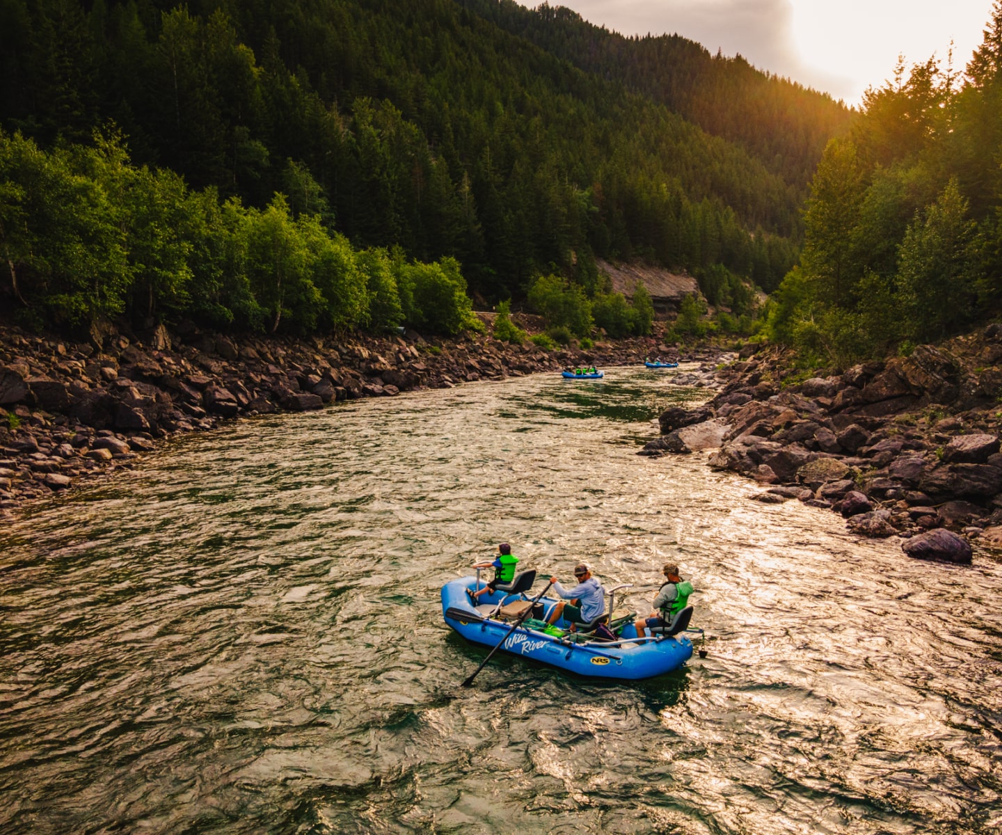 Whitewater rafting trip on the Flathead River near Glacier National Park