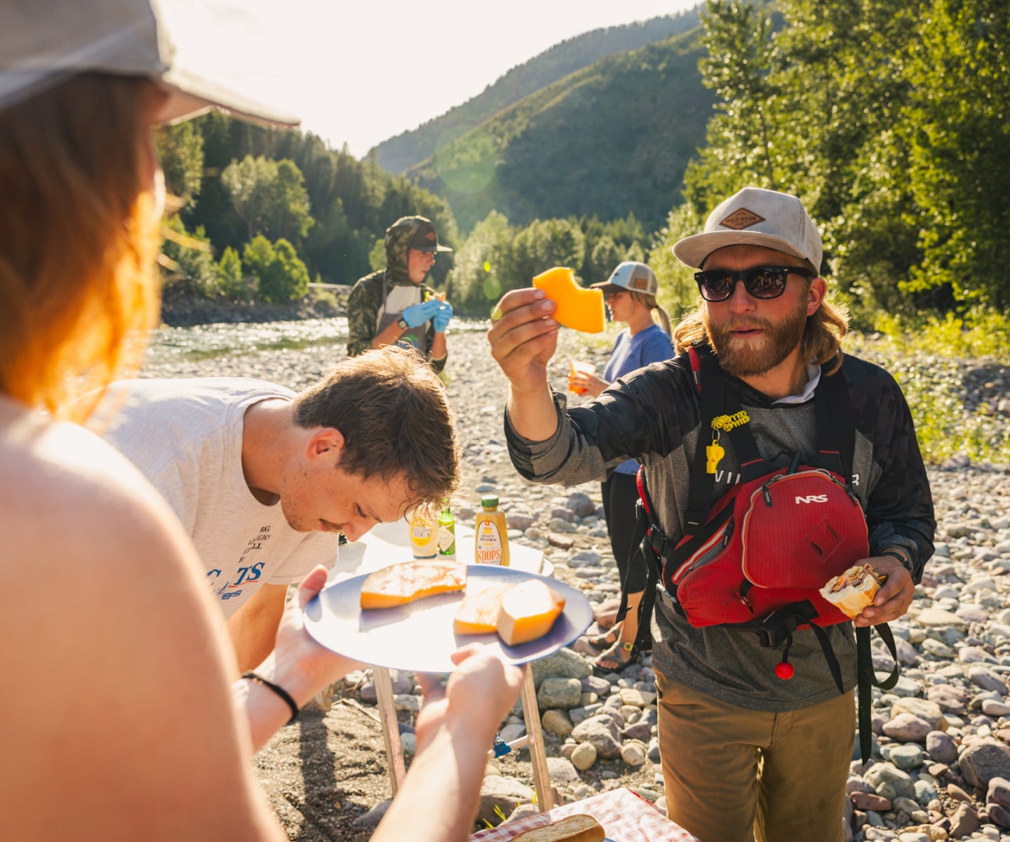 Dinner on the banks of the Flathead River